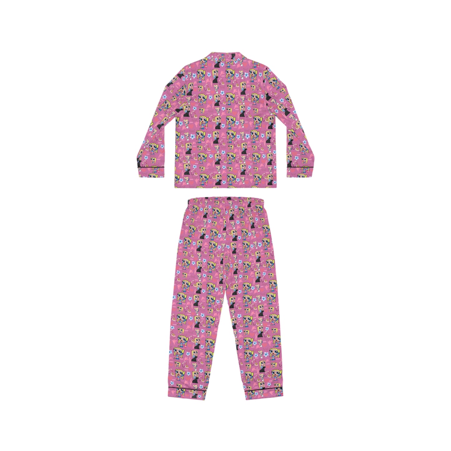 Copy of Satin Pajamas - Girlish Powerpuff Girls Inspired Women Pajamas