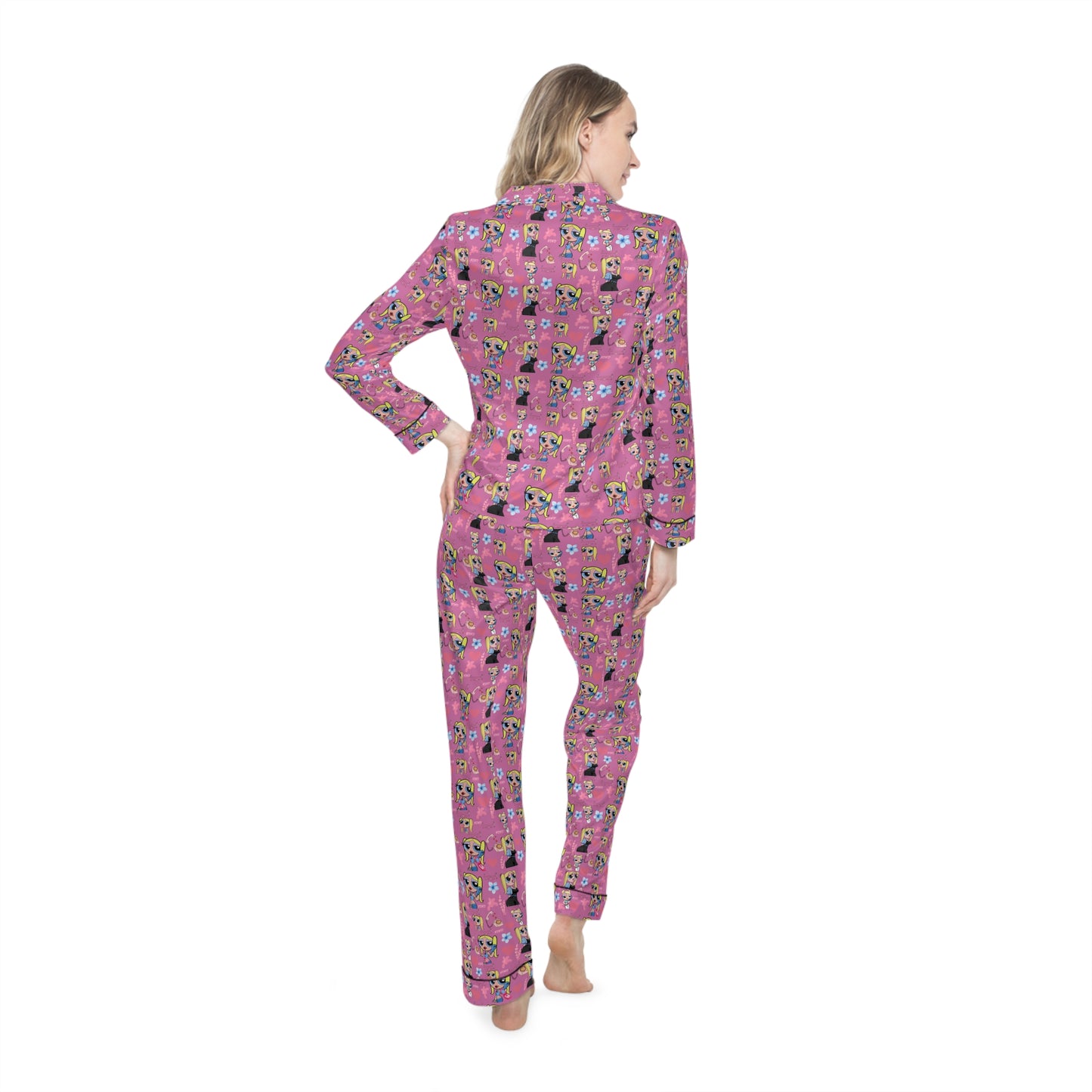 Copy of Satin Pajamas - Girlish Powerpuff Girls Inspired Women Pajamas