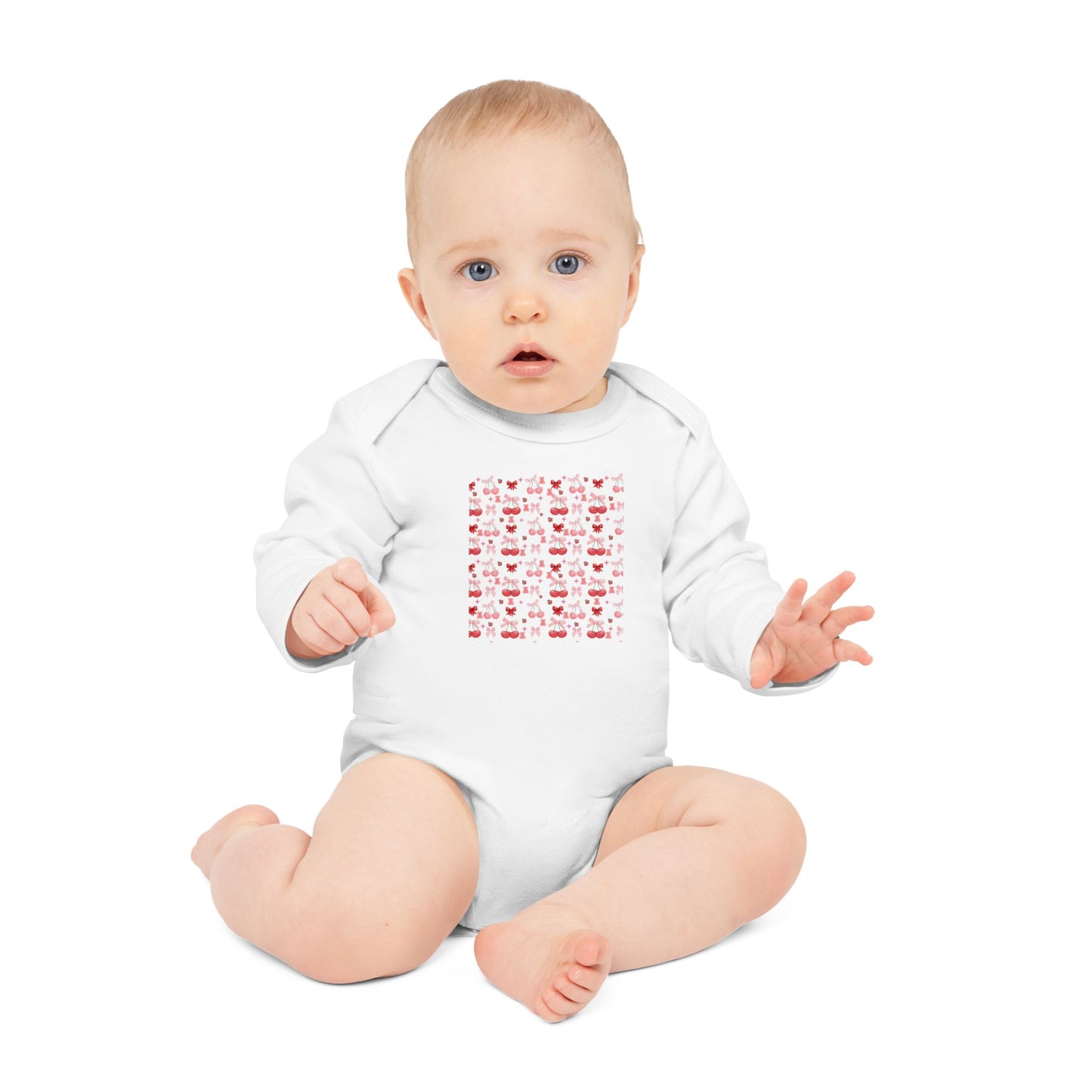 Cute Patterned Baby Long-Sleeve Organic Bodysuit - Perfect Gift for Newborns