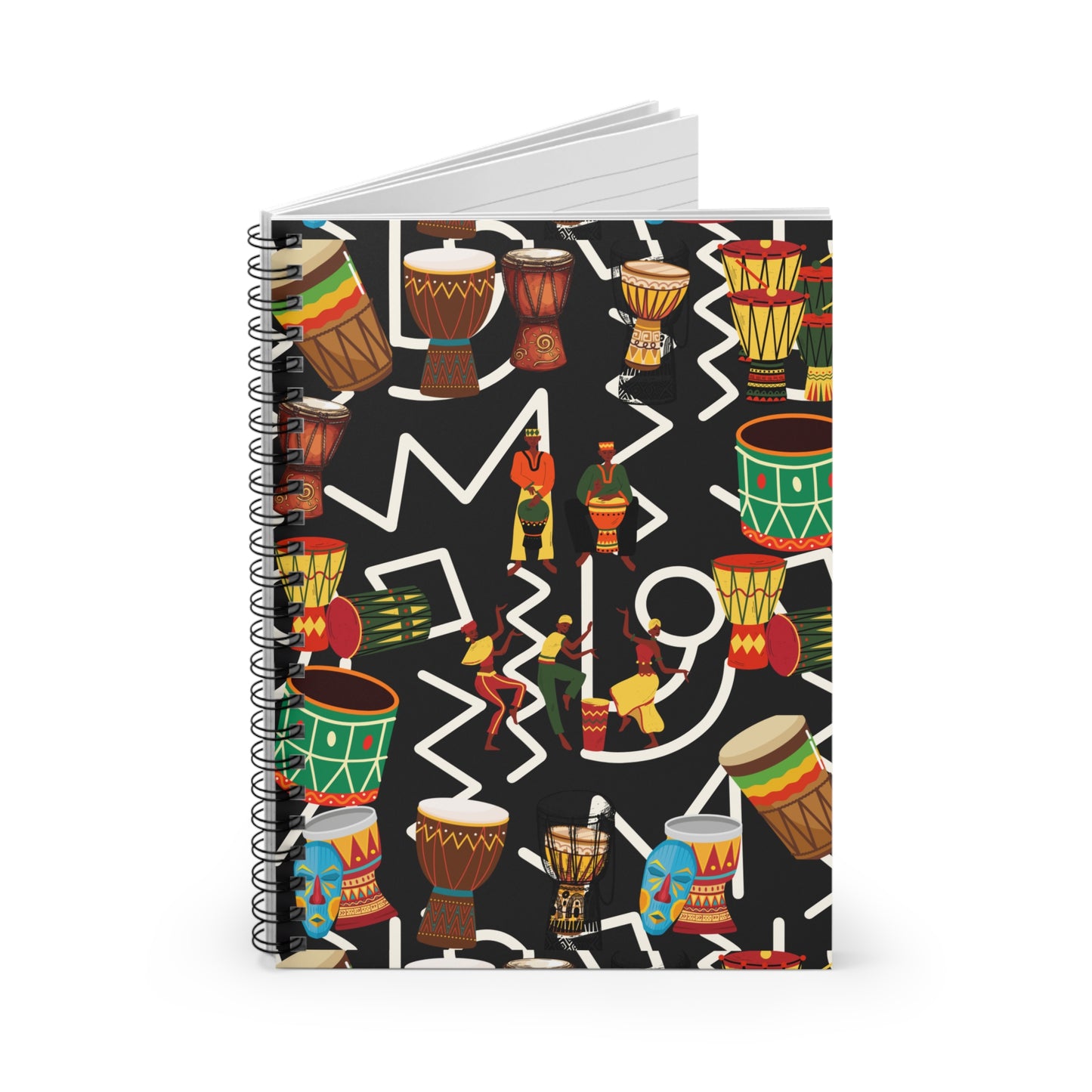 Spiral Notebook African Drum Themed