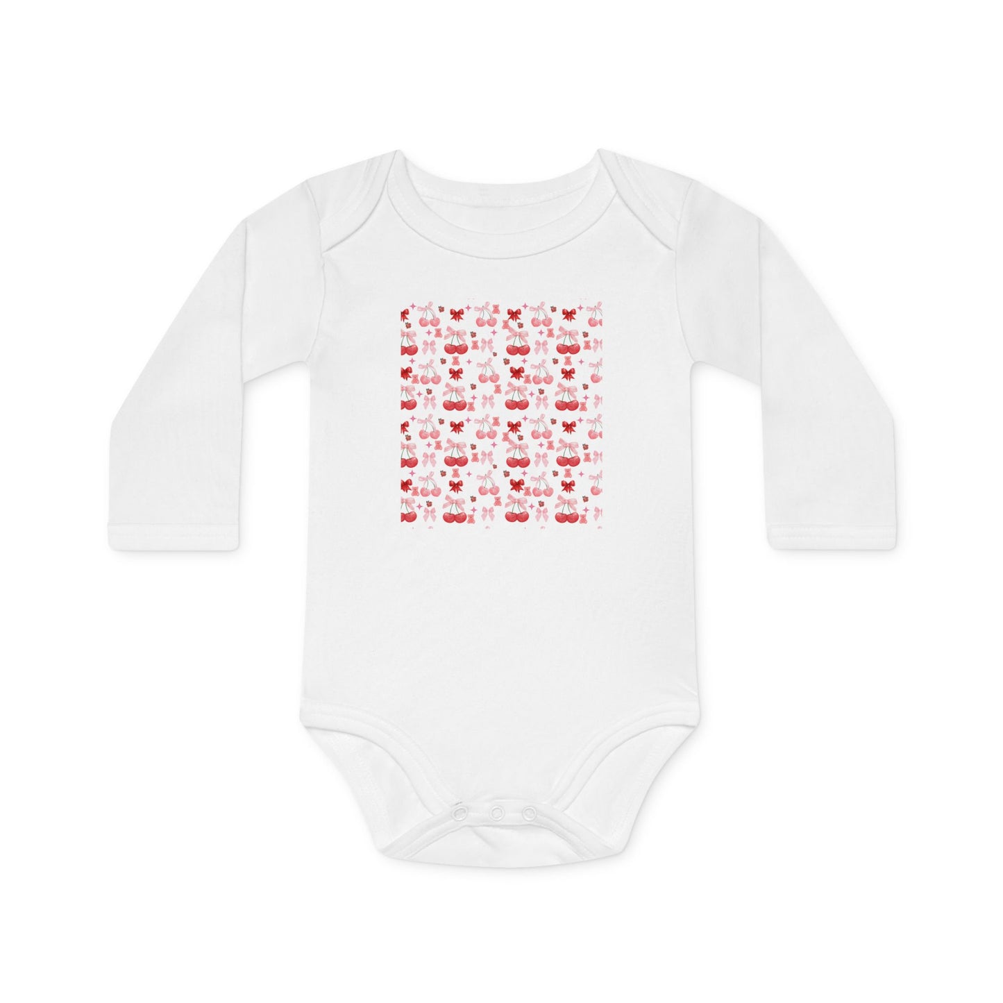 Cute Patterned Baby Long-Sleeve Organic Bodysuit - Perfect Gift for Newborns