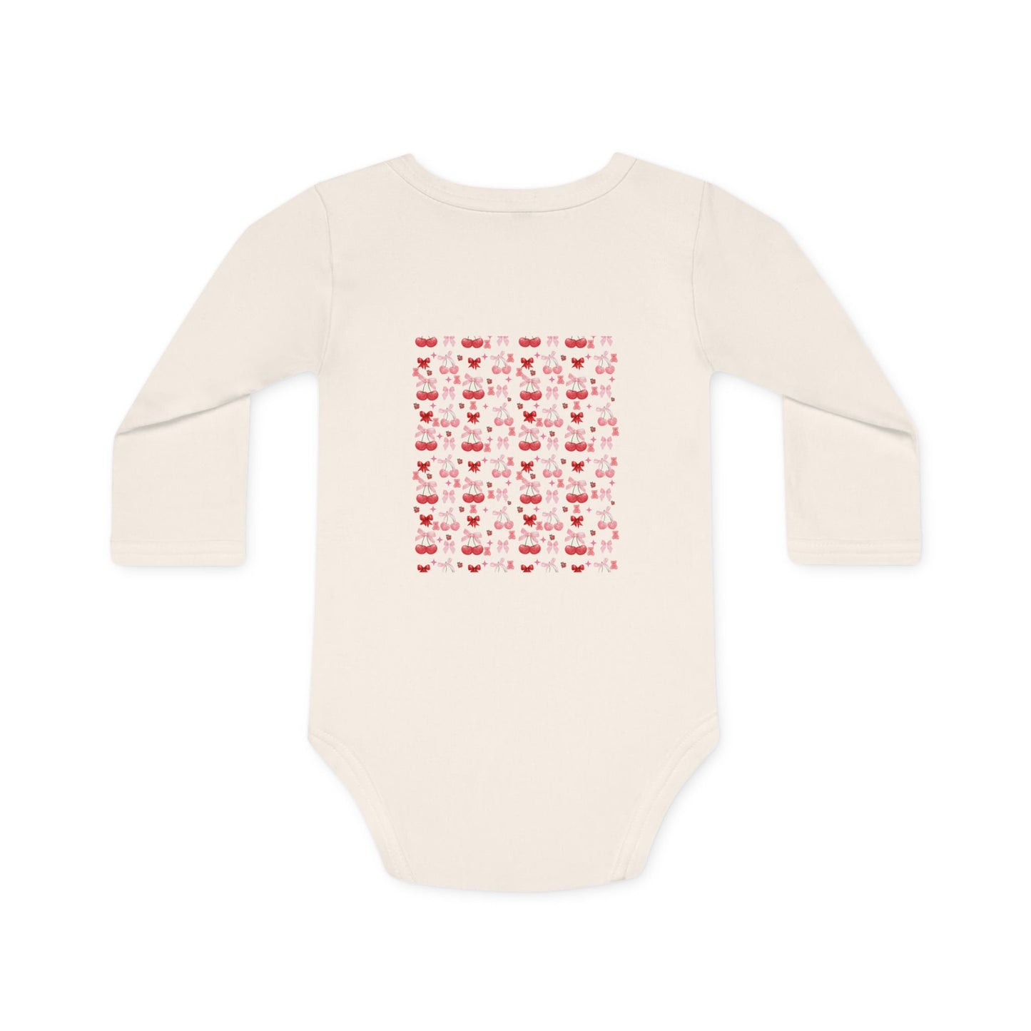 Cute Patterned Baby Long-Sleeve Organic Bodysuit - Perfect Gift for Newborns