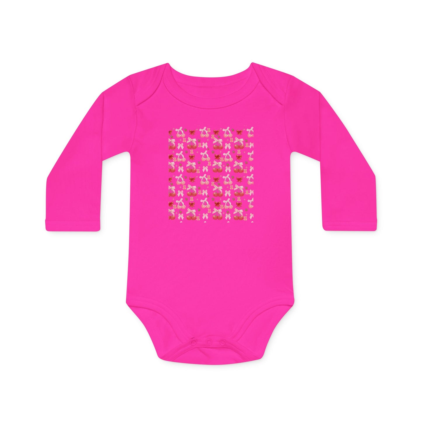 Cute Patterned Baby Long-Sleeve Organic Bodysuit - Perfect Gift for Newborns