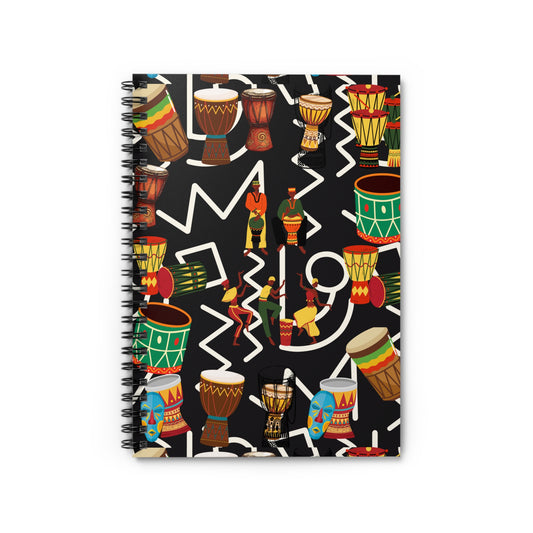 Spiral Notebook African Drum Themed