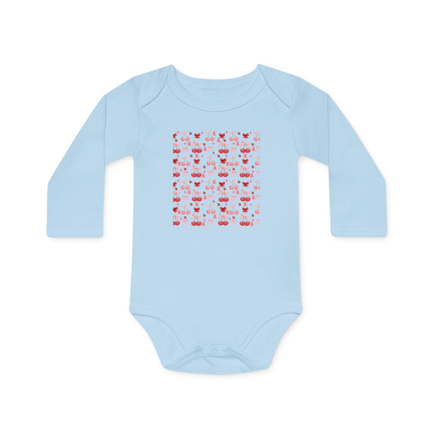 Cute Patterned Baby Long-Sleeve Organic Bodysuit - Perfect Gift for Newborns