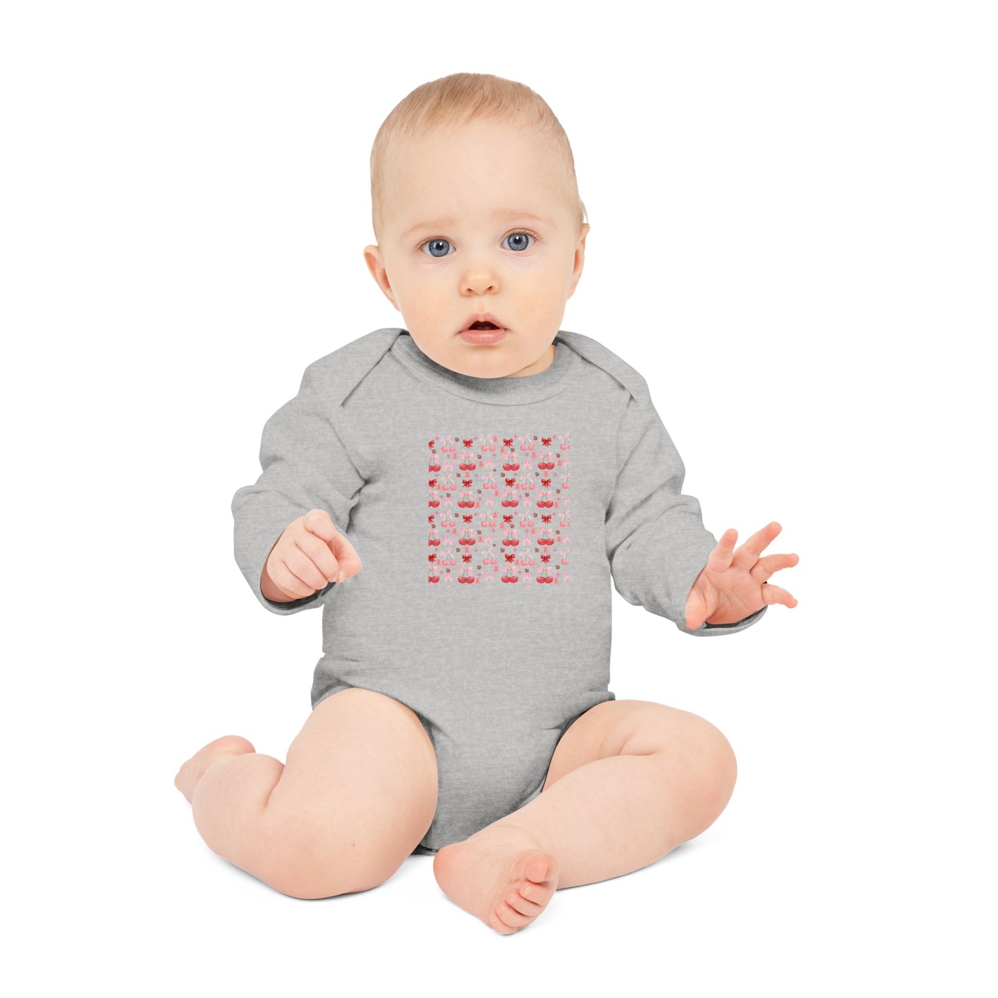 Cute Patterned Baby Long-Sleeve Organic Bodysuit - Perfect Gift for Newborns