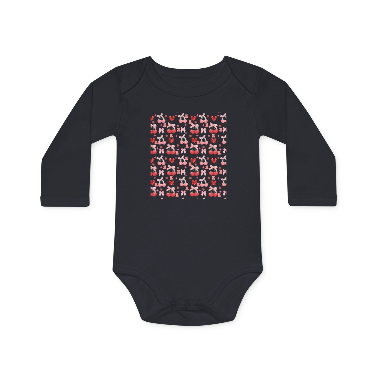 Cute Patterned Baby Long-Sleeve Organic Bodysuit - Perfect Gift for Newborns